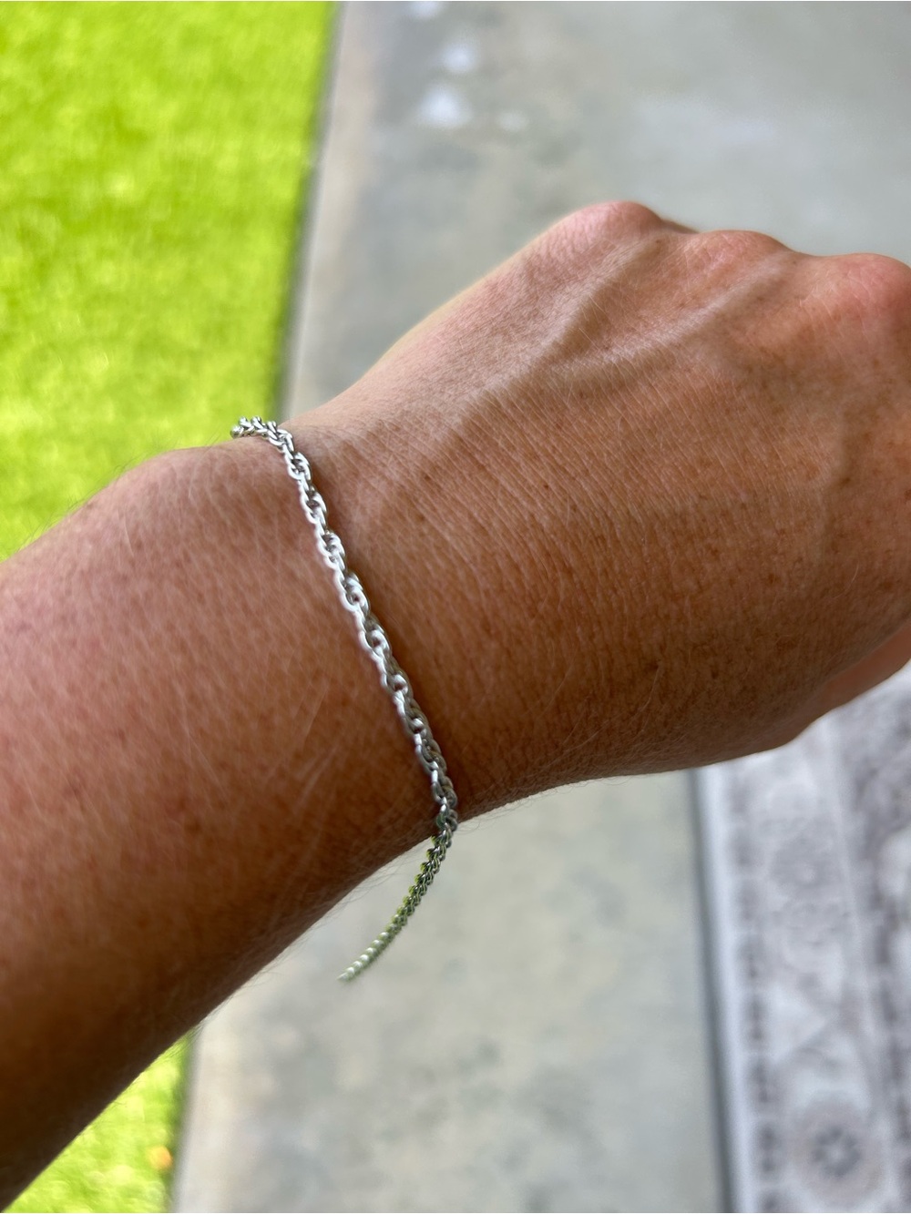 James Avery Retired Sterling Silver Rope Chain Bracelet 7 inches